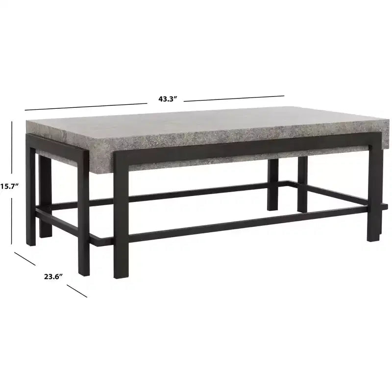 Oliver Coffee Table - - Dark Grey/Black