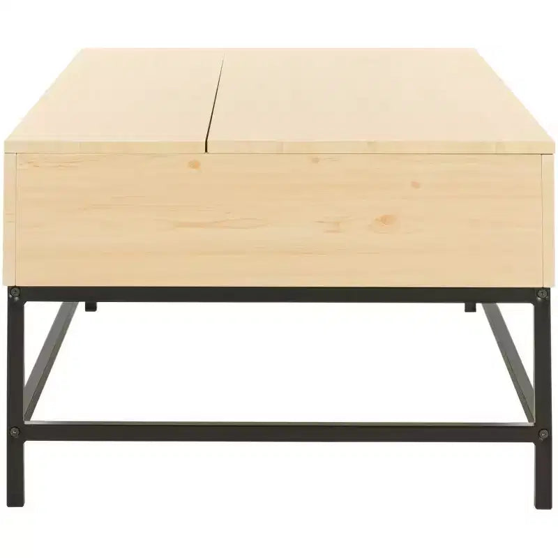 Lift-Top Coffee Table - Light Oak/Black