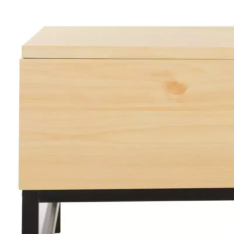 Lift-Top Coffee Table - Light Oak/Black