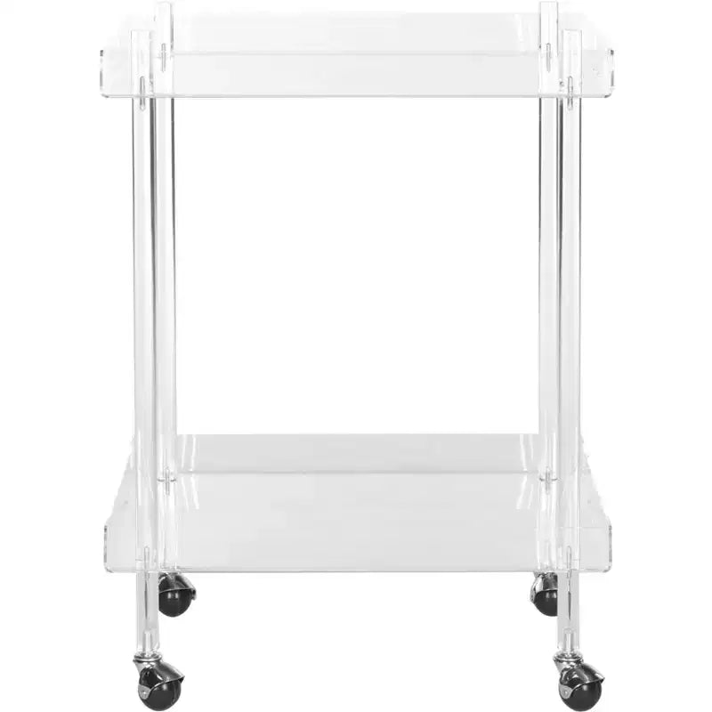 Healy Acrylic Bar Cart - FOX6017A - Clear - Safavieh