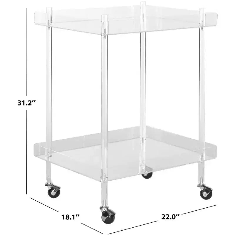 Acrylic Bar Cart - - Clear