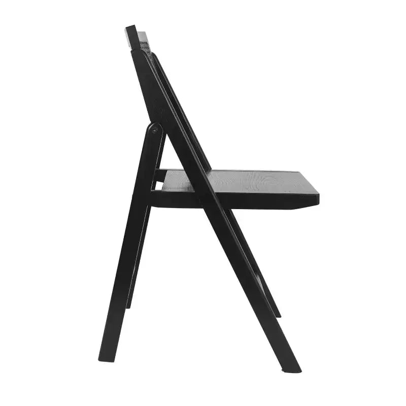 Set of 2 Cane Rattan Folding Chairs with Solid Wood Frames and Seats and Breathable Woven Rattan Backrest