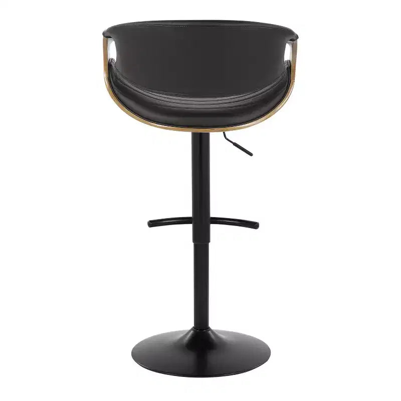Set of 2  Adjustable Barstools with Footrest