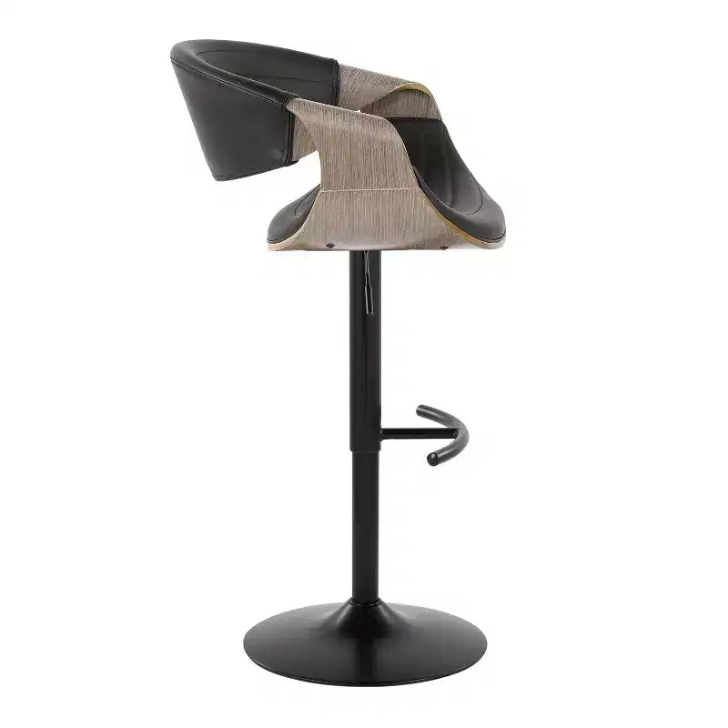 Set of 2  Adjustable Barstools with Footrest