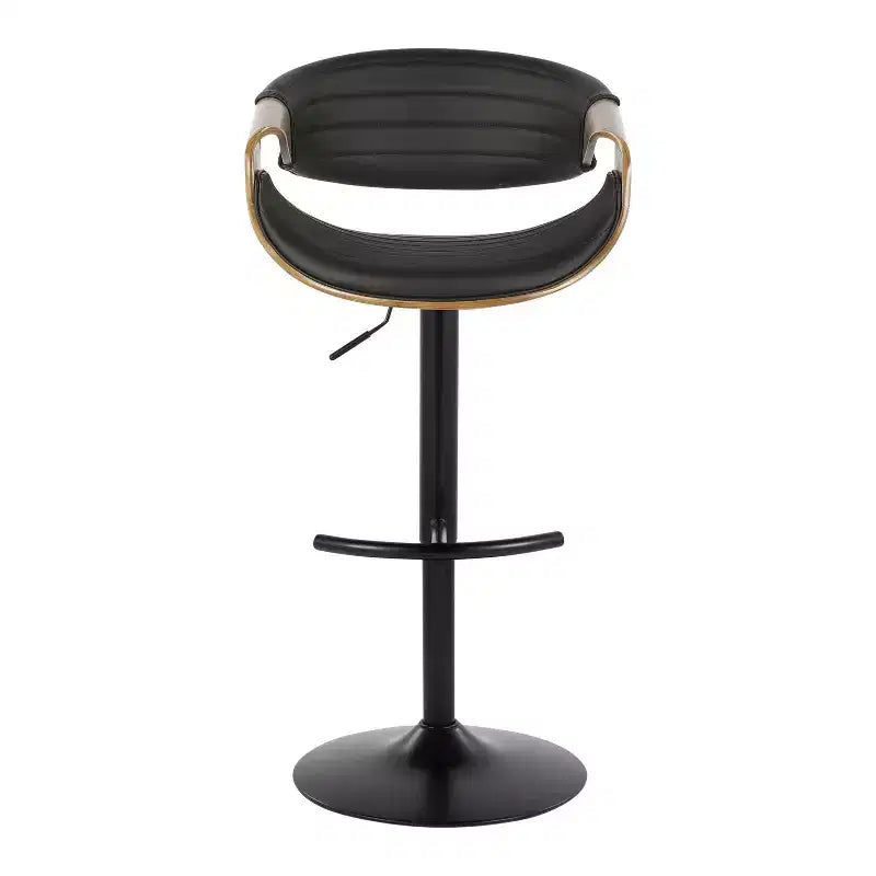 Set of 2  Adjustable Barstools with Footrest