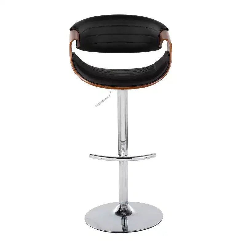 Set of 2  Adjustable Barstools with Footrest