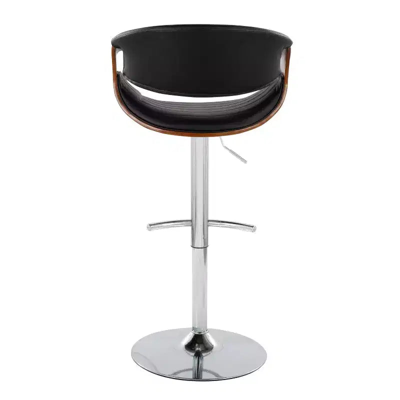 Set of 2  Adjustable Barstools with Footrest