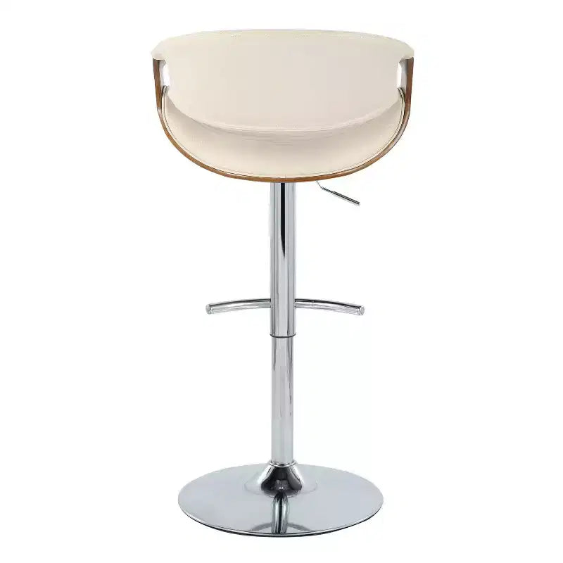 Set of 2  Adjustable Barstools with Footrest