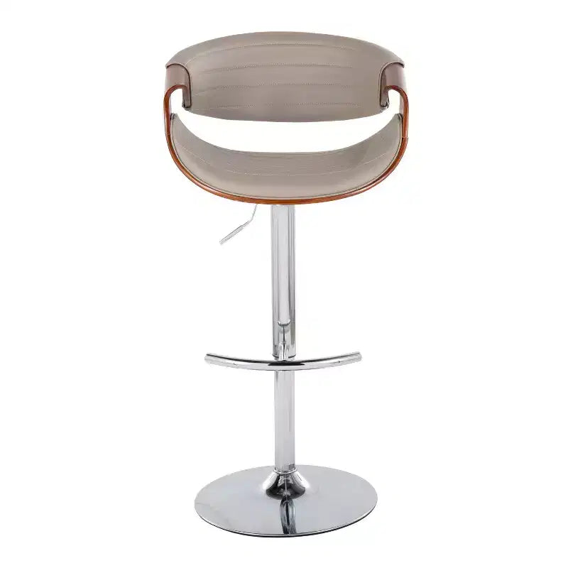 Set of 2  Adjustable Barstools with Footrest
