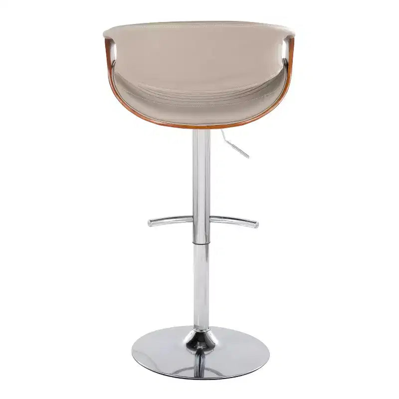 Set of 2  Adjustable Barstools with Footrest