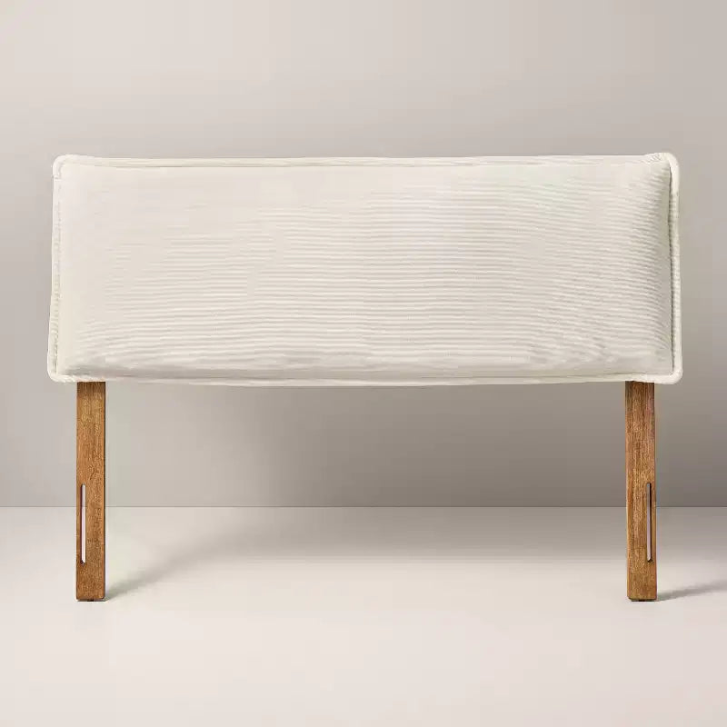 Corduroy Upholstered Headboard Cream