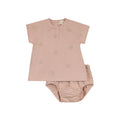 Girls Embroidered Floral 2 Piece Set – Pink
