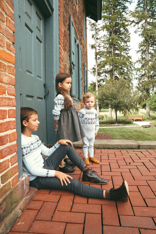 Boys/Girls Cardigan – Grey / Blue