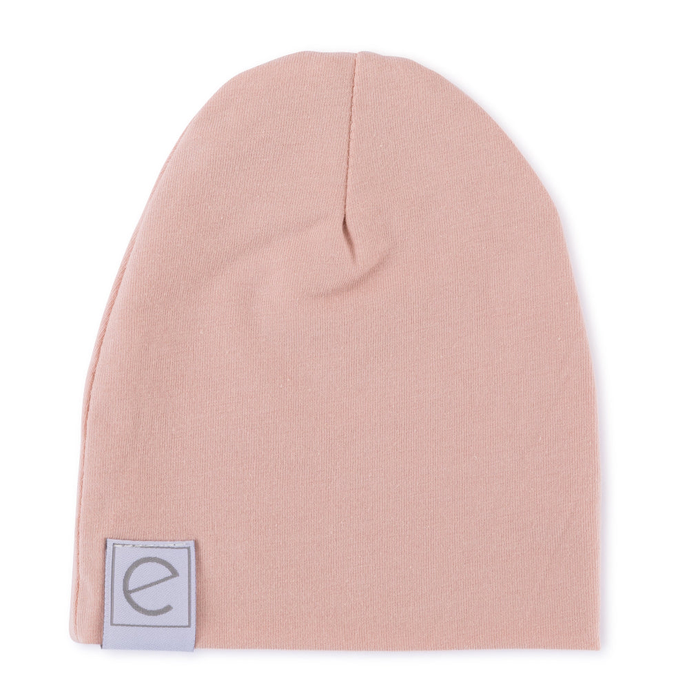 Jersey Cotton Beanie Hat - Blush Pink