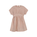 Girls Embroidered Floral Short Sleeve Dress – Pink