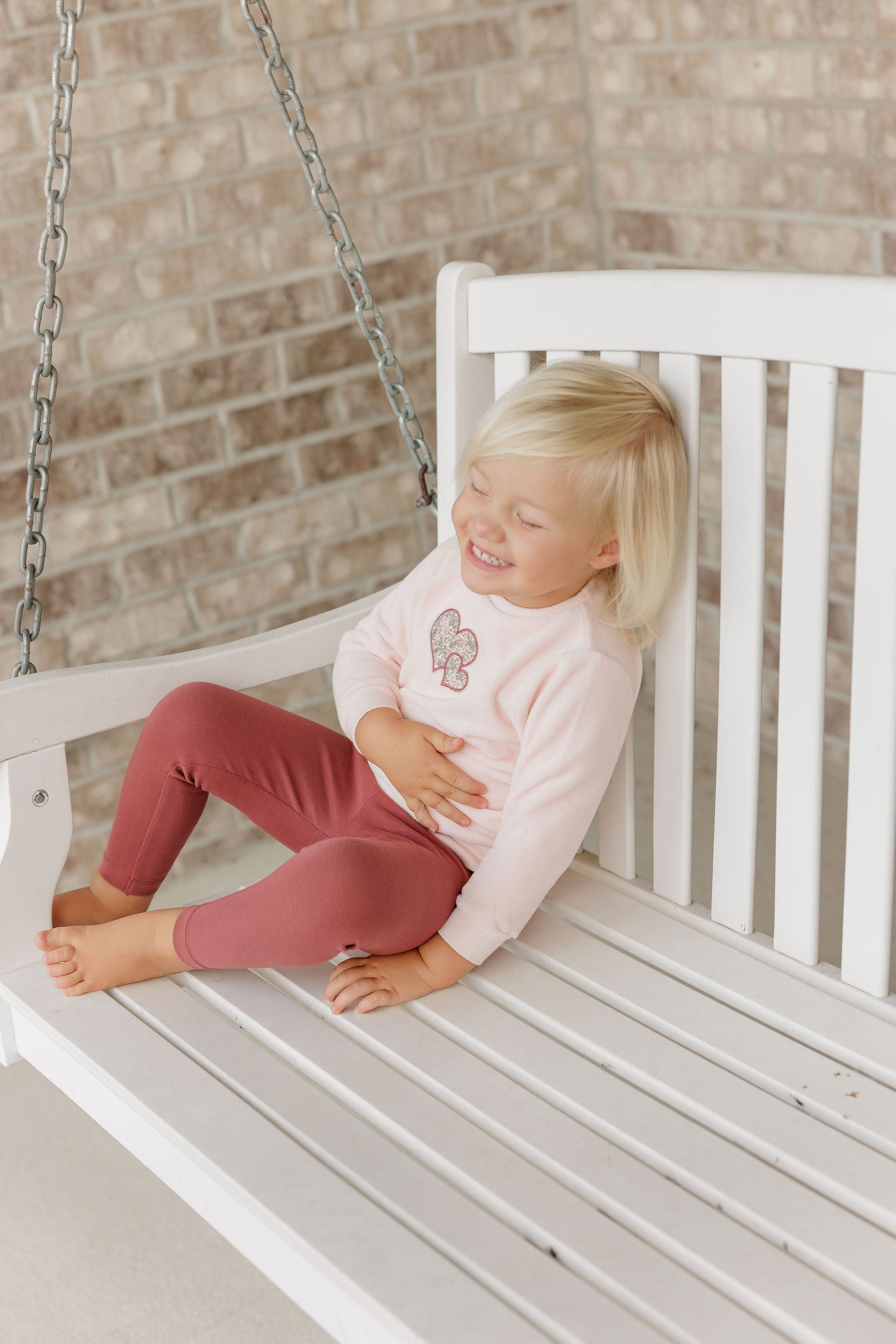Girls 2 Piece Set – Pink – Embroidered
